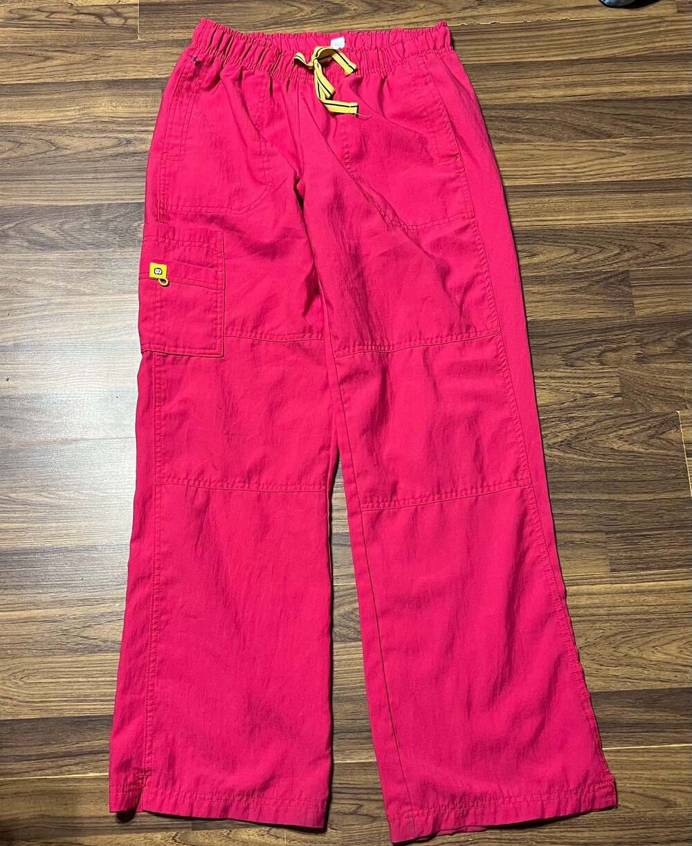 WonderWink Women's Good Cheer! Cargo Scrub Pants Hot Pink Size Medium